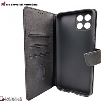 Dirbtinos odos dėklas su 4 skyreliais - juodas (Infinix Smart 6 HD) Dirbtinos odos dėklas su 4 skyreliais - juodas (Infinix Smart 6 HD)